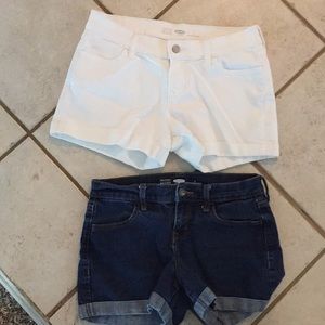 Two pairs of old navy denim shorts size 2